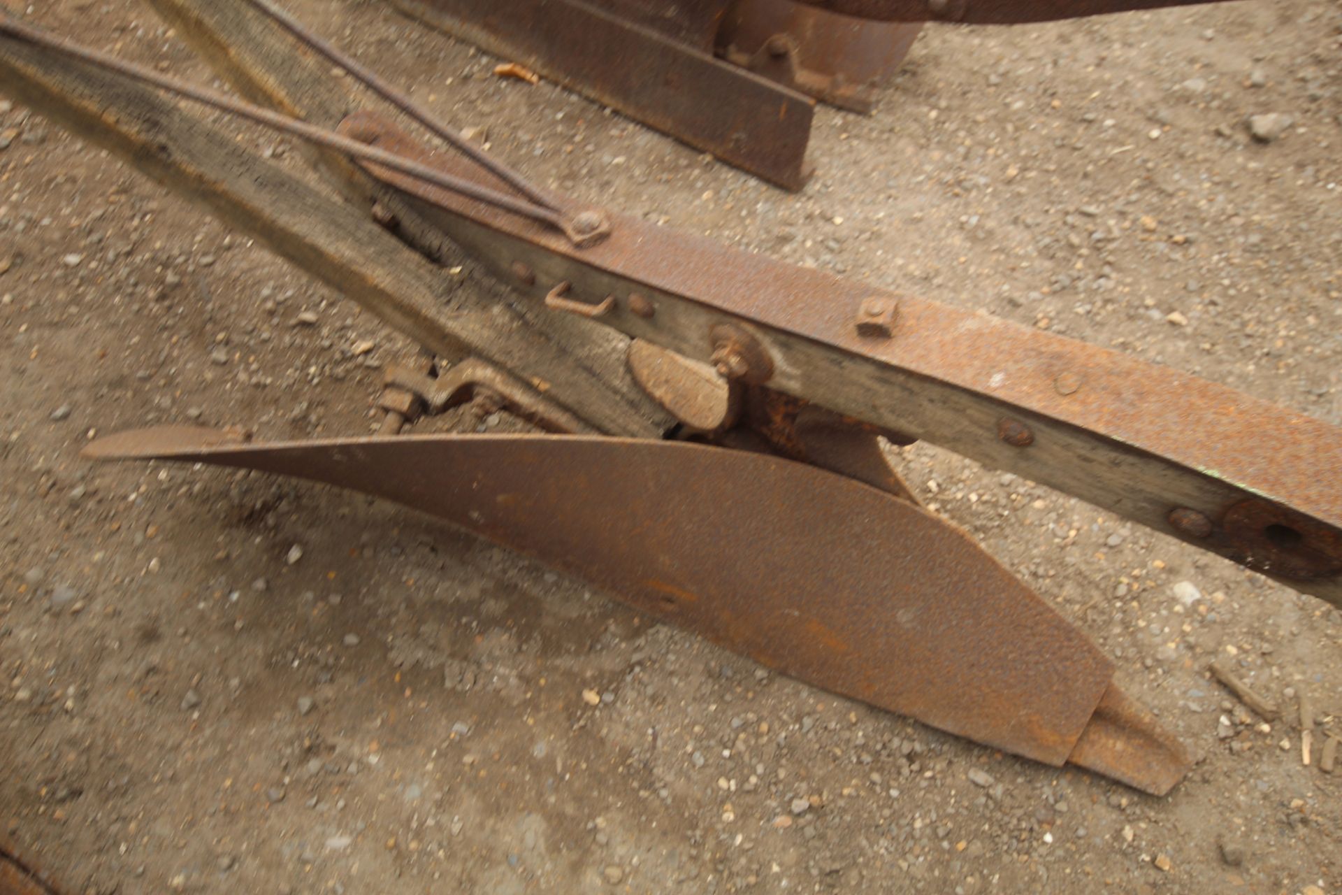 Cooks XL wooden beam horse drawn plough. - Image 6 of 9