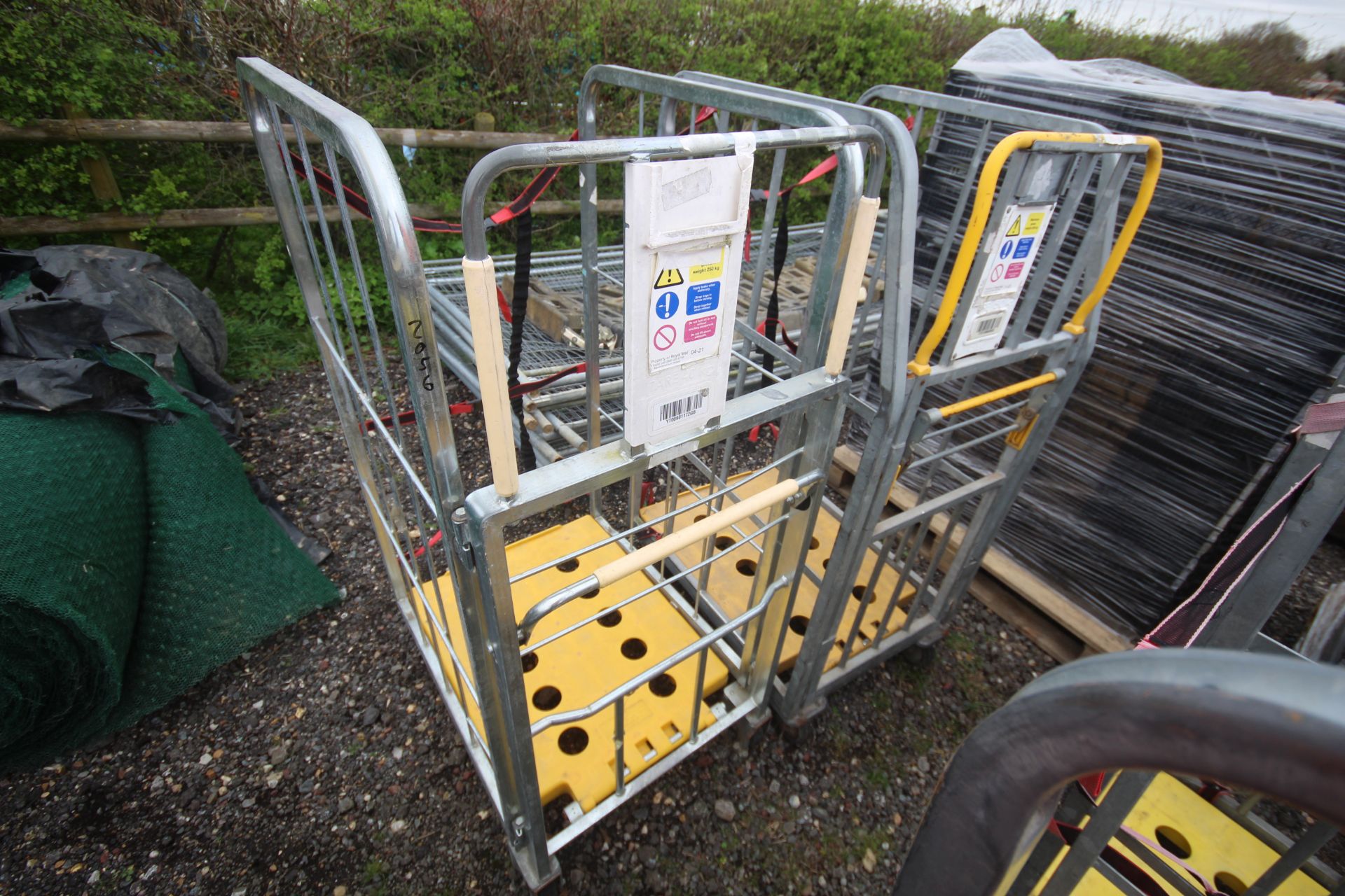 2x metal trollies.