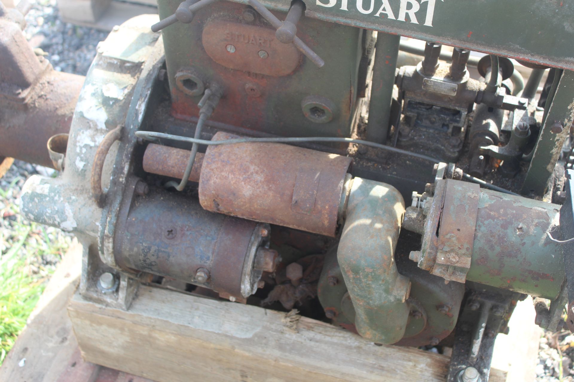 Stuart H2MR/70 2cyl diesel engine and gearbox. For spares or repair. - Image 11 of 13