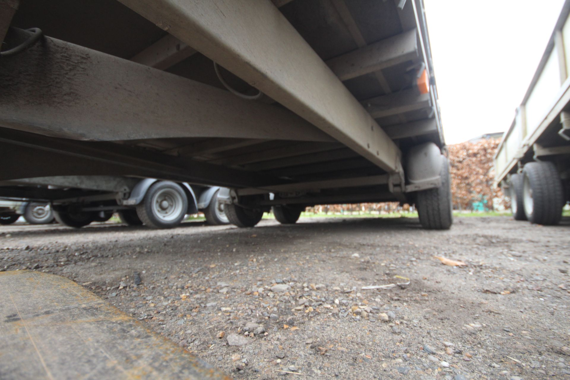 Ifor Williams 16ft twin axle flat bed trailer. With sides. V - Image 6 of 32