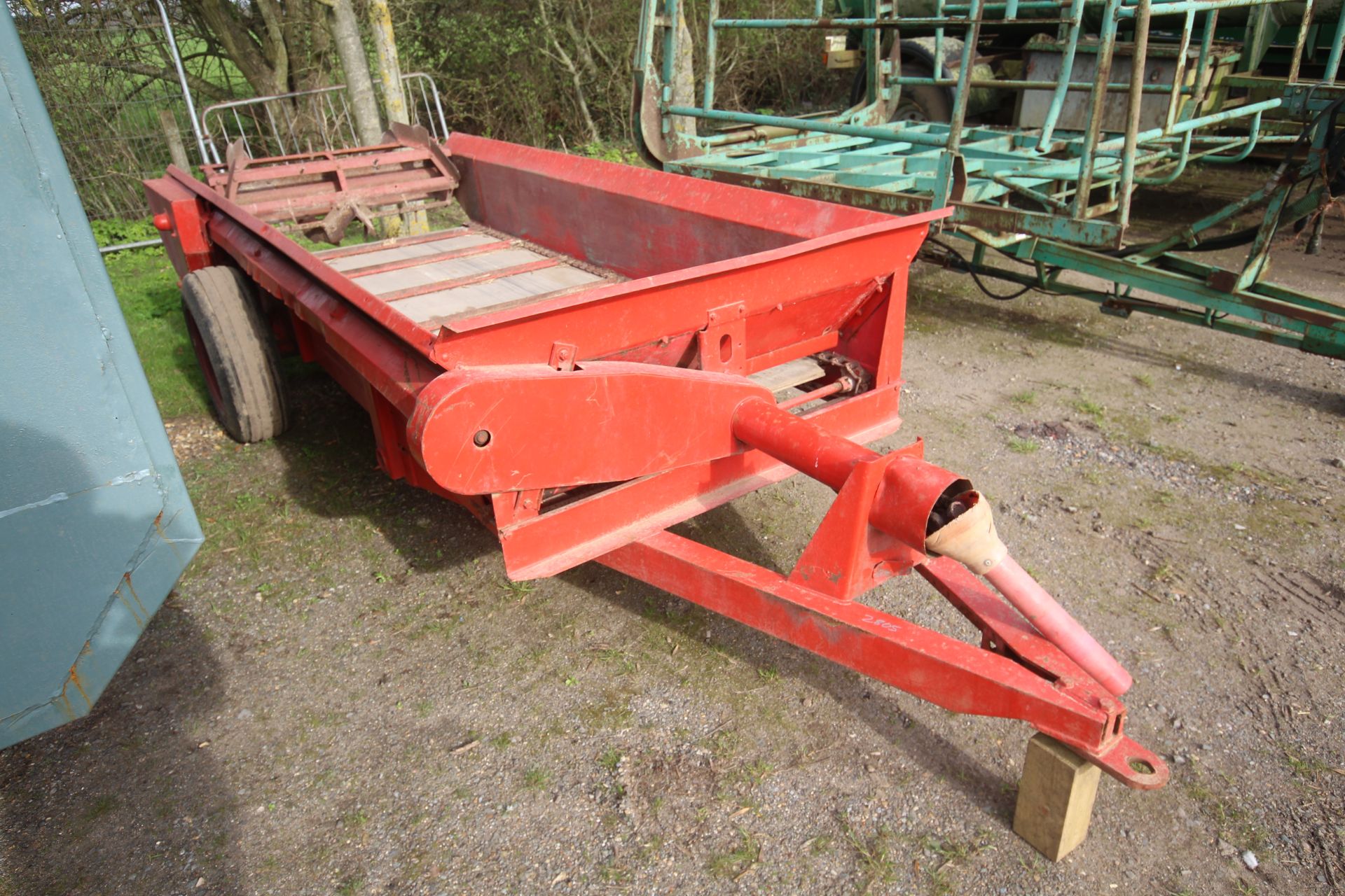 Massey Ferguson single axle muck spreader. V - Image 2 of 14