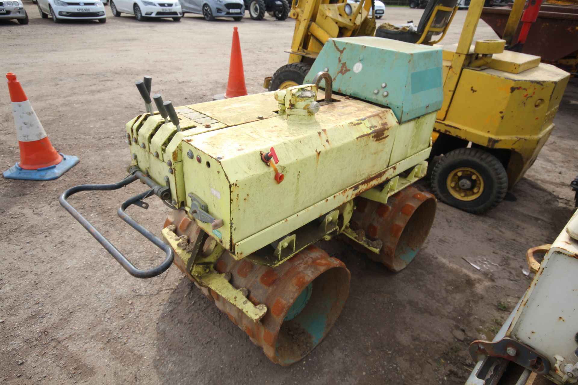 Rammax double drum trench roller. With Hatz diesel engine. Key held. V - Image 4 of 13