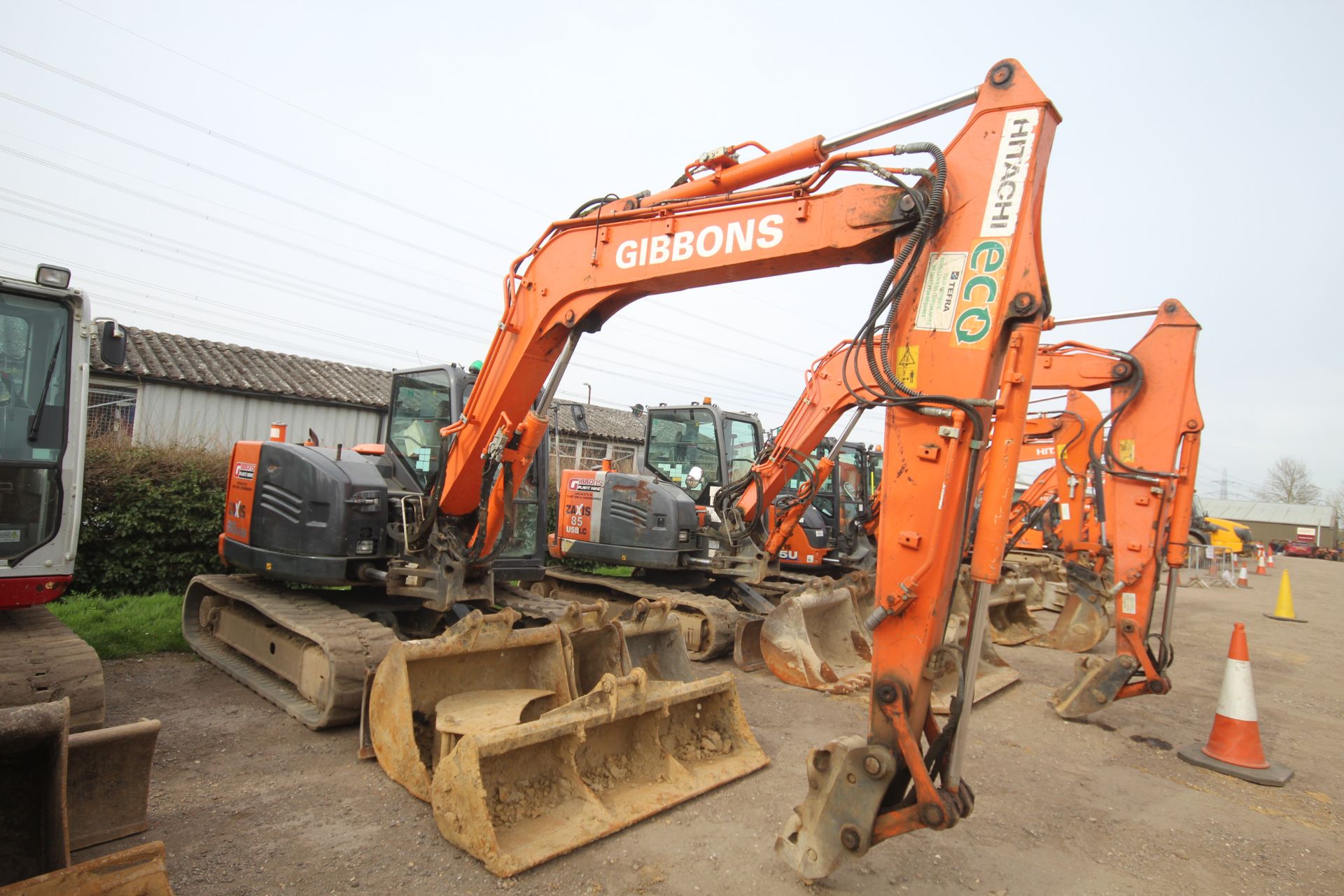 Hitachi Z-Axis 85-USB-5A 8.5T rubber track excavator. 2016. 4,704 hours. Serial number HCM DEE50K