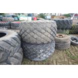 Pair of 28L-26 baler tyres. V