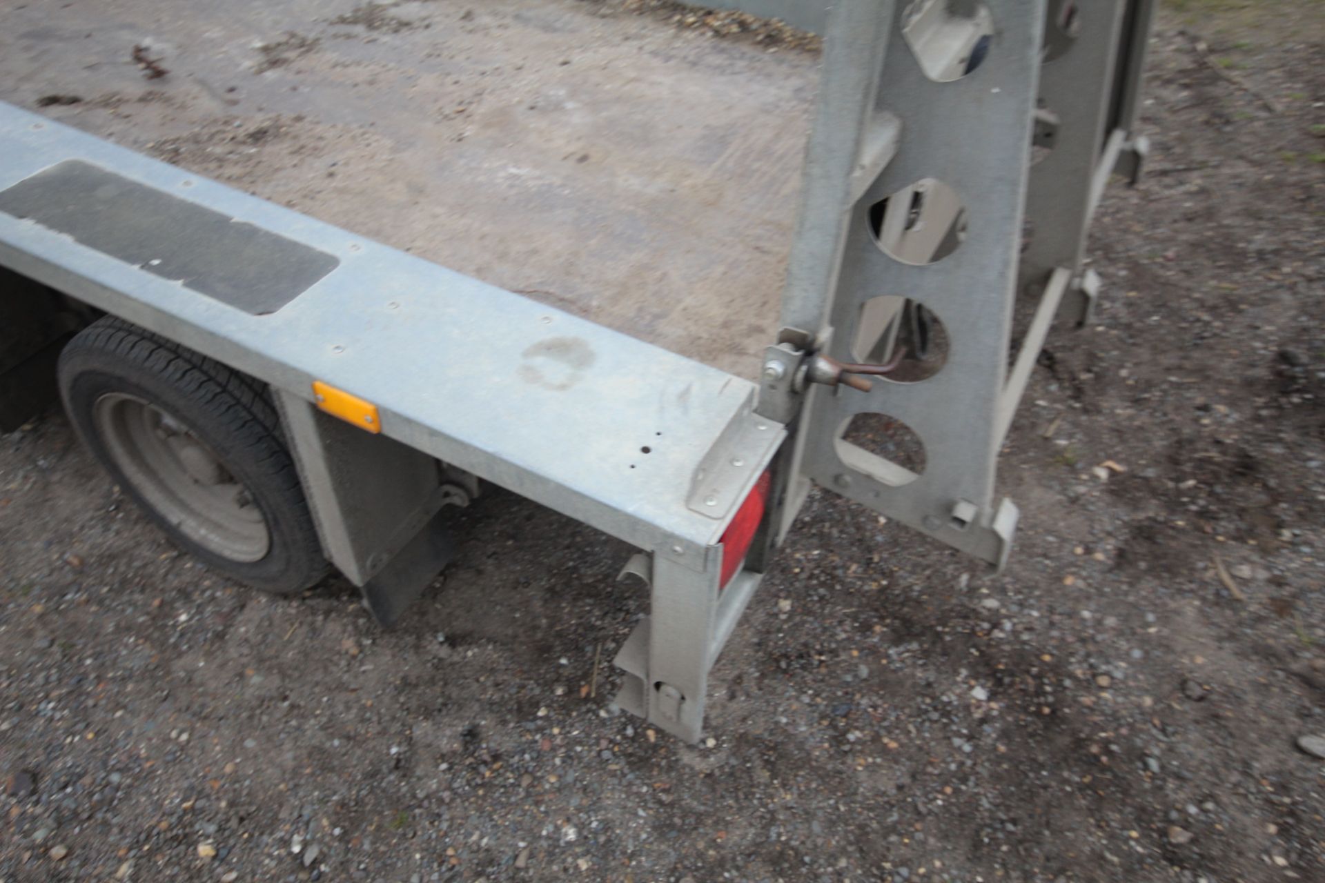 Ifor Williams 10ft x 5ft twin axle plant trailer. Purchased new 12/2021. With key and manual. Key, - Image 14 of 32