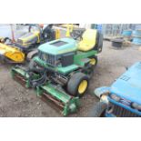 John Deere 2653A hydrostatic diesel triple gang fine-cut ride-on mower. Key held. V