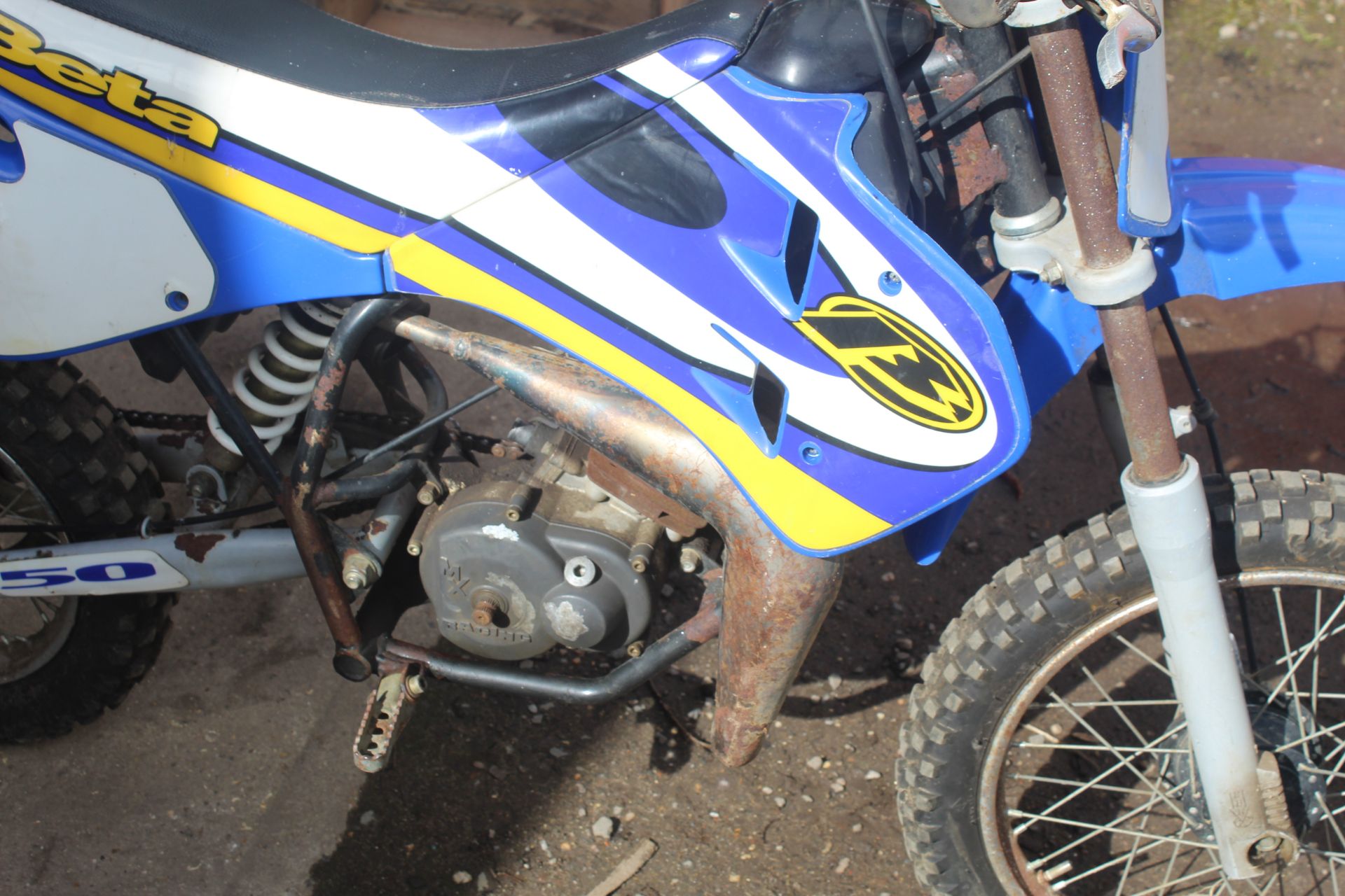 Beta Italian 50cc dirt bike. For spares or repair. V - Image 5 of 13