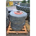 4x 8.25R15 lorry wheels and tyres. V