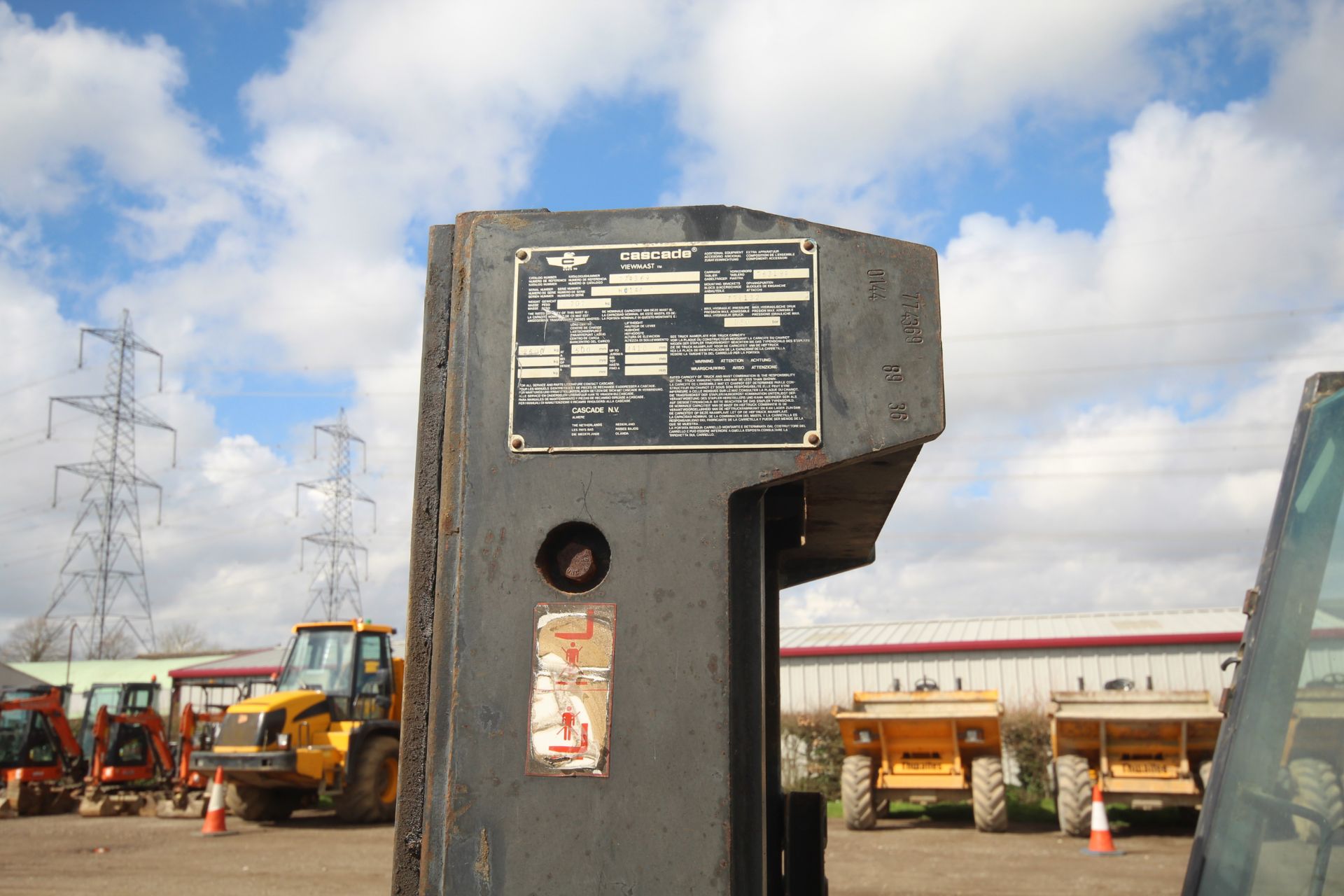 Lancer Boss RX25L 2.5T gas yard forklift. 7,027 hours. With Nissan engine and triplex mast. Key - Image 34 of 53