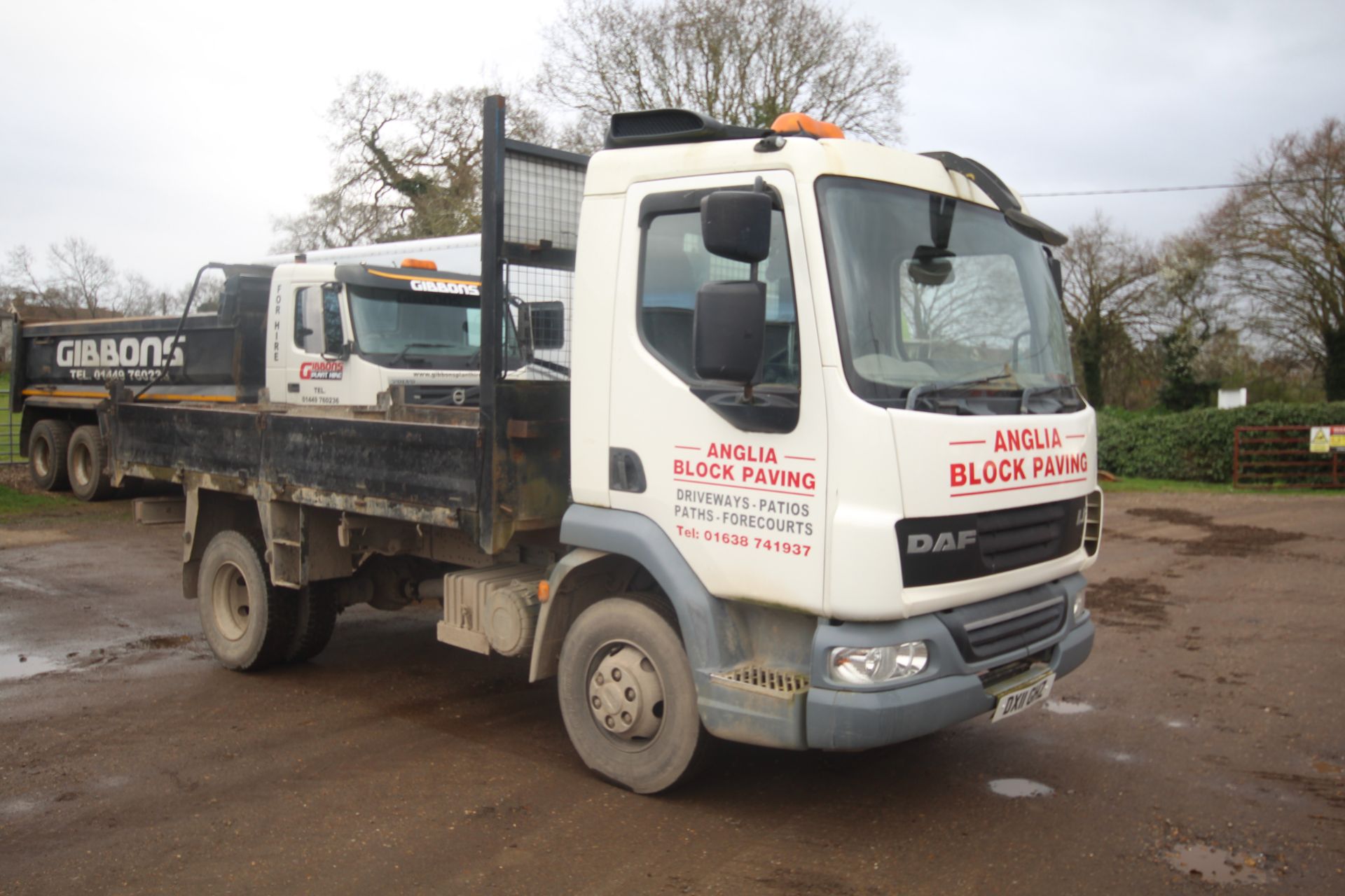 Leyland DAF FL45-150 7.5T manual 4x2 drop side tipper. Registration DX11 GHZ. Date of first