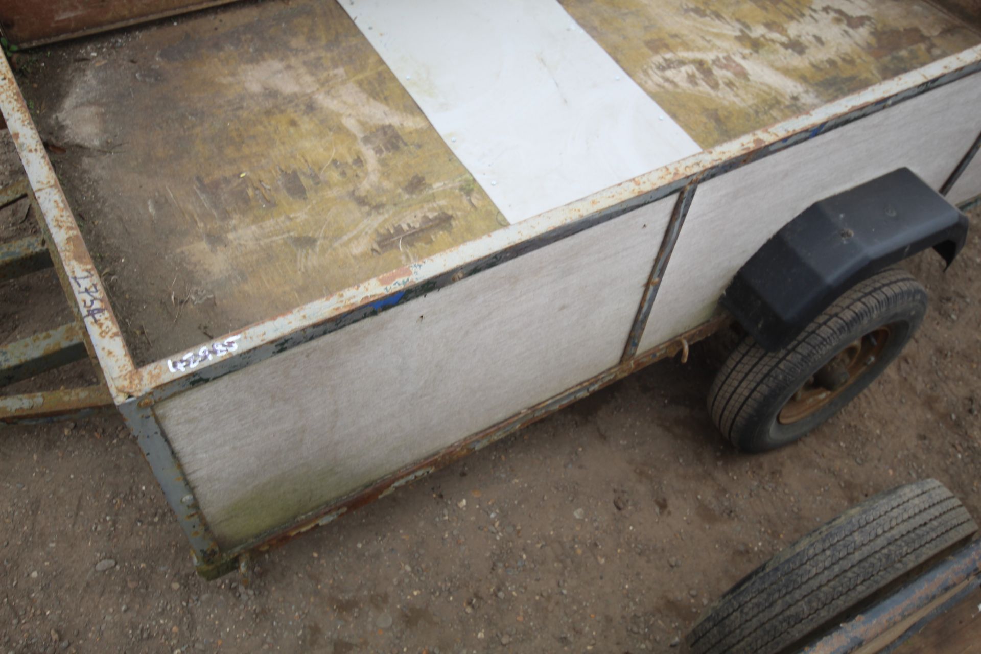 7ft x 4ft single axle car trailer. V - Image 16 of 17