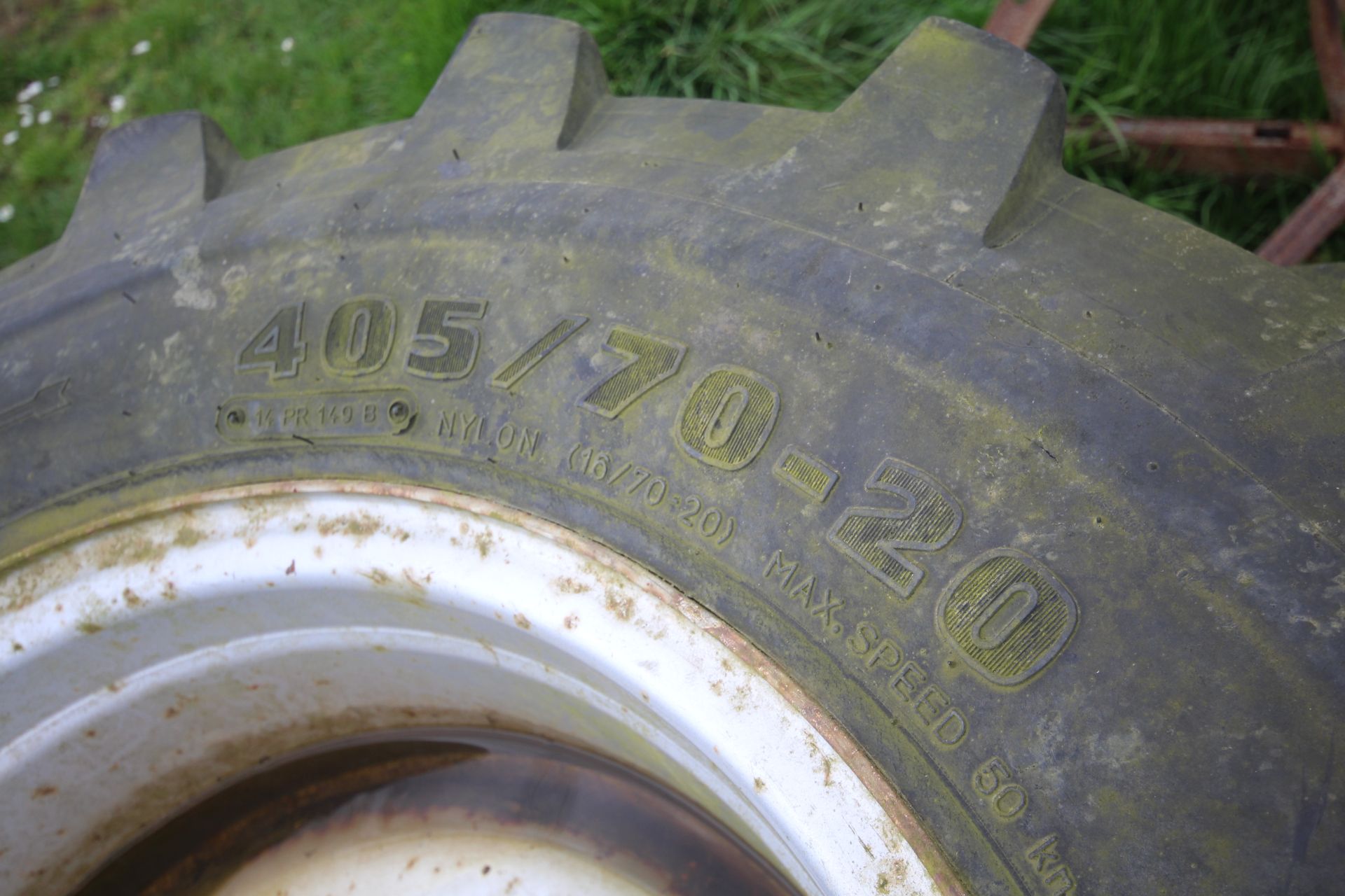 2x 405/70-20 dumper wheels and tyres. - Image 5 of 5