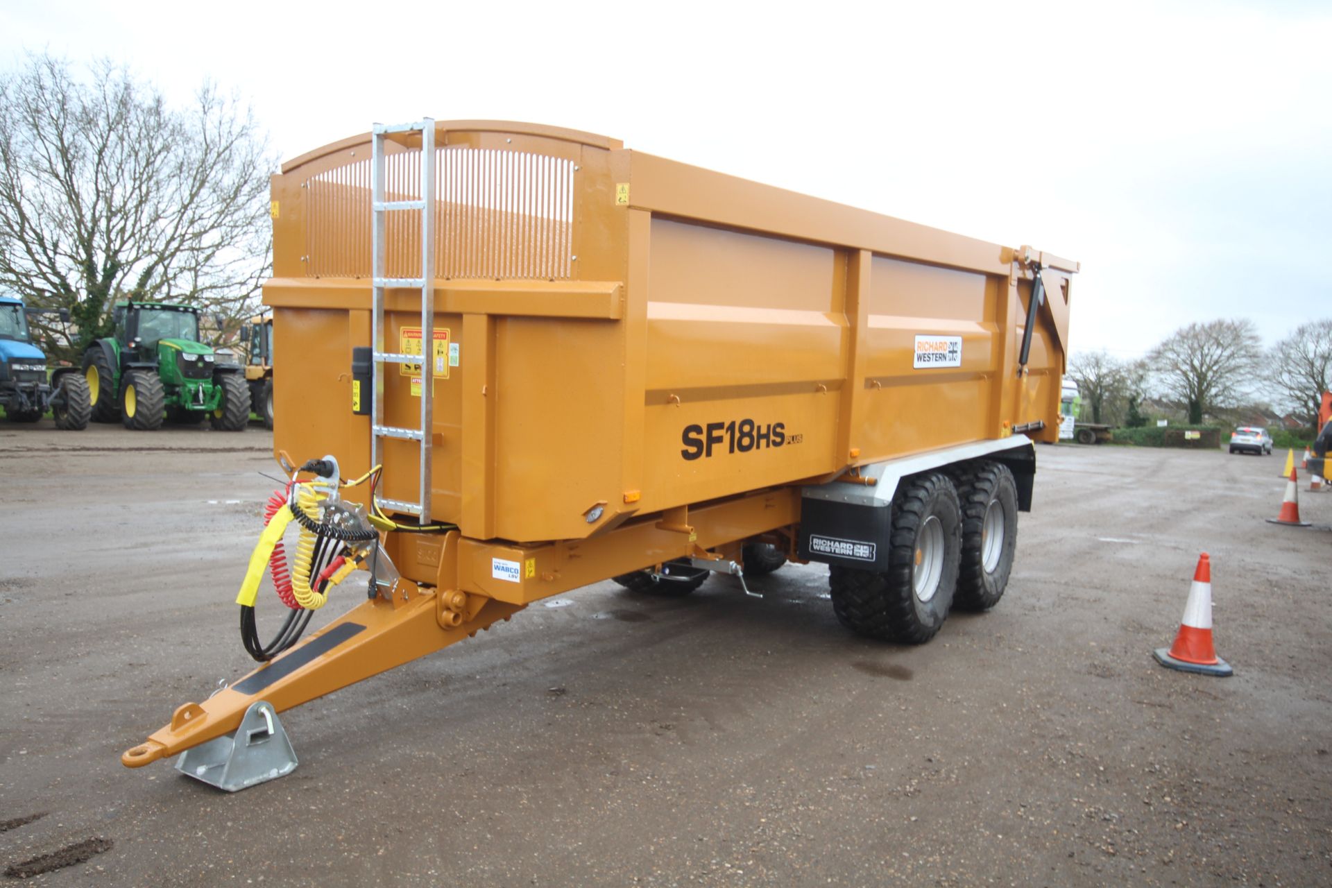 Richard Western SF18HS Plus 18T twin axle tipping trailer. With air brakes, sprung drawbar, - Image 4 of 50