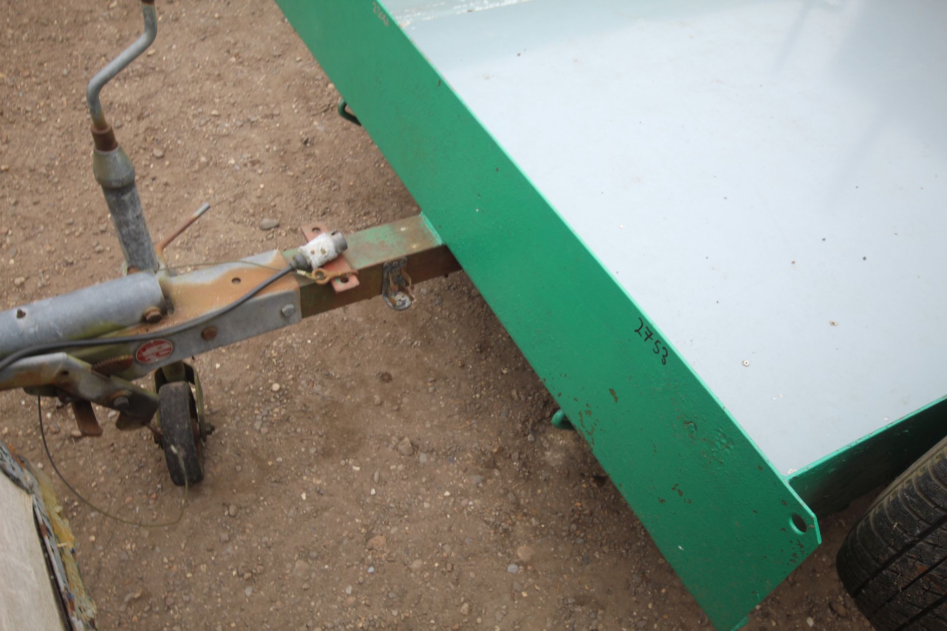 Single axle car trailer to carry quad/ ride-on mower. With rear ramp, lights and spare wheel. - Image 21 of 23