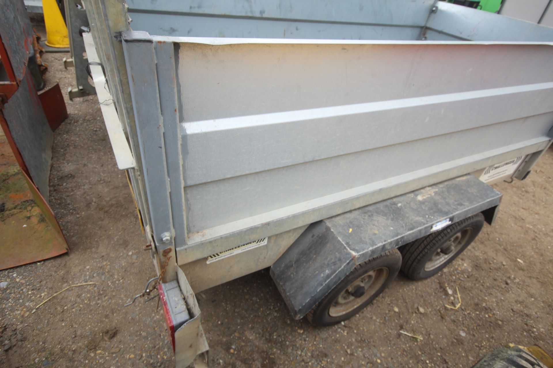 Indespension Challenger 8ft x 4ft twin axle plant trailer. With full width mesh ramp and extension - Image 14 of 32