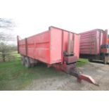 15T twin axle lorry conversion tipping trailer. V