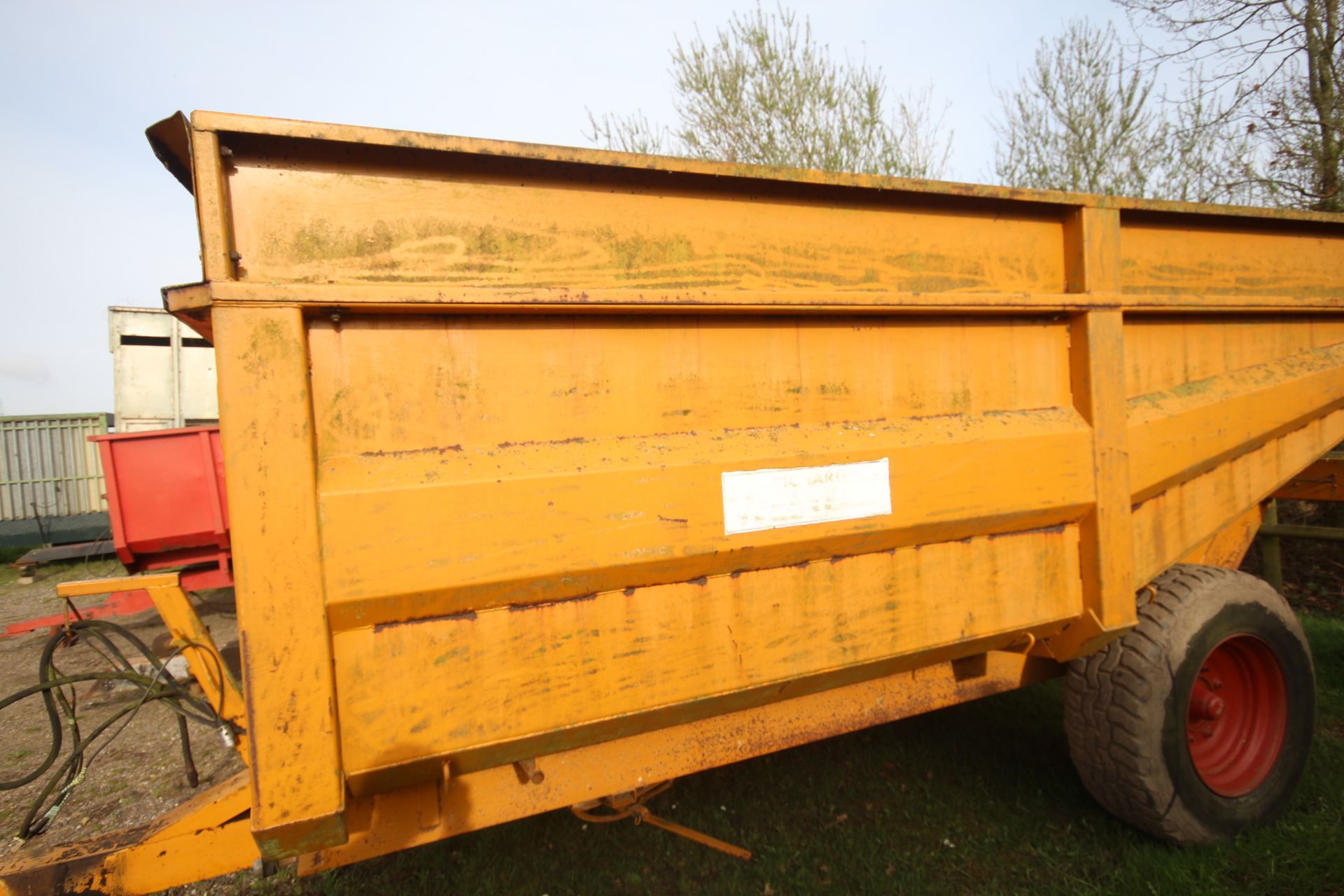 Richard Western 10T single axle dump trailer. 1992. With greedy boards and tailgate. Owned from new. - Image 10 of 23