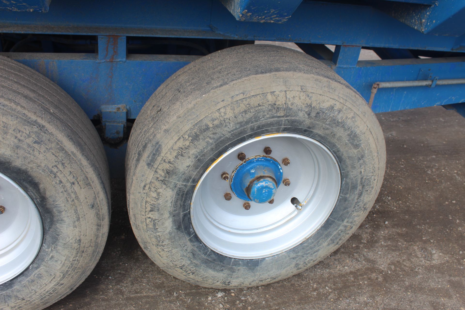 AS Marston 12T twin axle tipping trailer. With super single wheels and tyres and roll over sheet. - Image 38 of 50