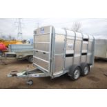 Ifor Williams TA5G 10ft x 6ft twin axle livestock trailer. With dividing gate. Mainly used for hay