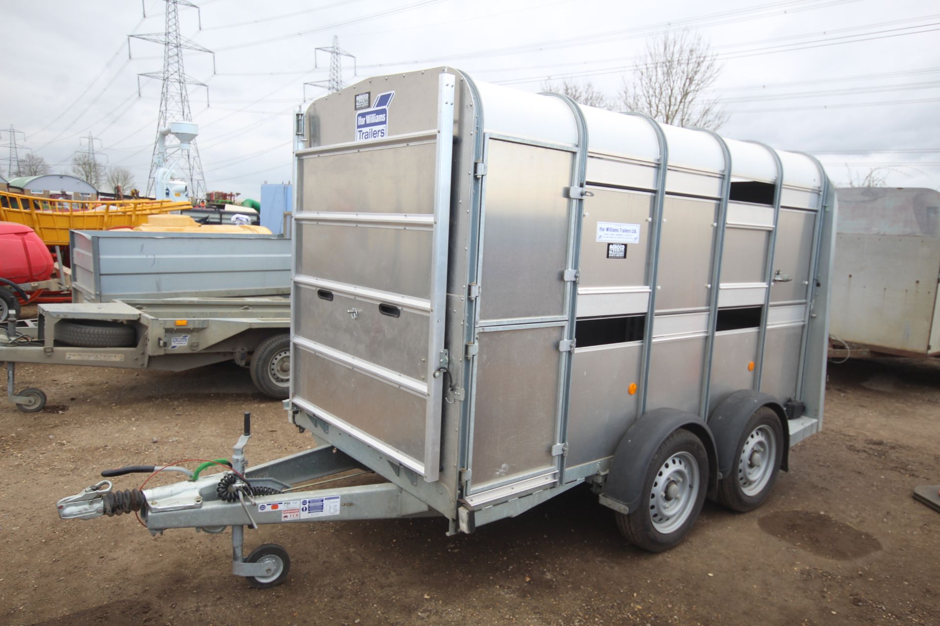 Ifor Williams TA5G 10ft x 6ft twin axle livestock trailer. With dividing gate. Mainly used for hay