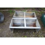 2x galvanised feed troughs. V