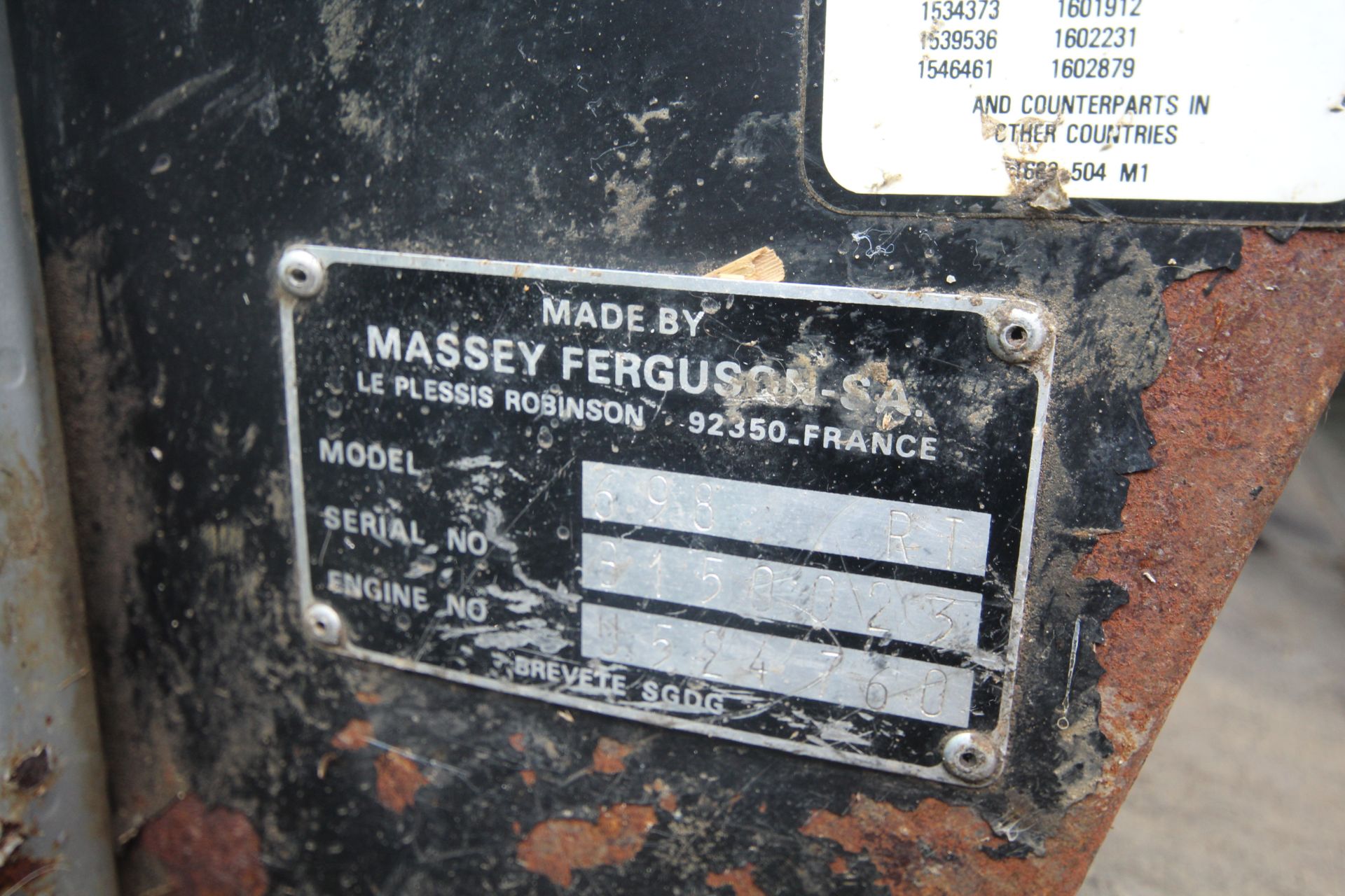 Massey Ferguson 698 4WD tractor. Registration DVF 568Y. Date of first registration 04/01/1983. 6,591 - Image 58 of 58