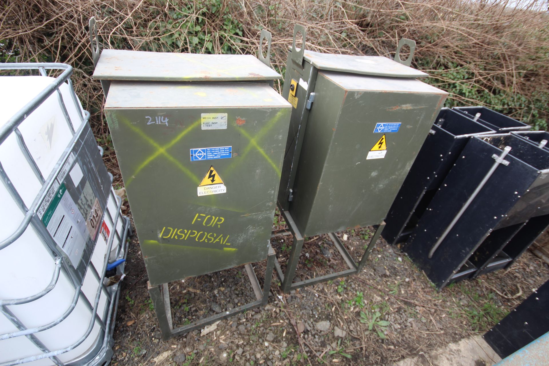 2x electrical plant cabinets. V