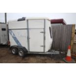 Indespension Monarque two horse twin axle horsebox. With front and rear ramps. Key held.
