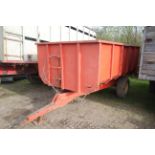Massey Ferguson/ Weeks 6T single axle tipping trailer. From a local Deceased estate.