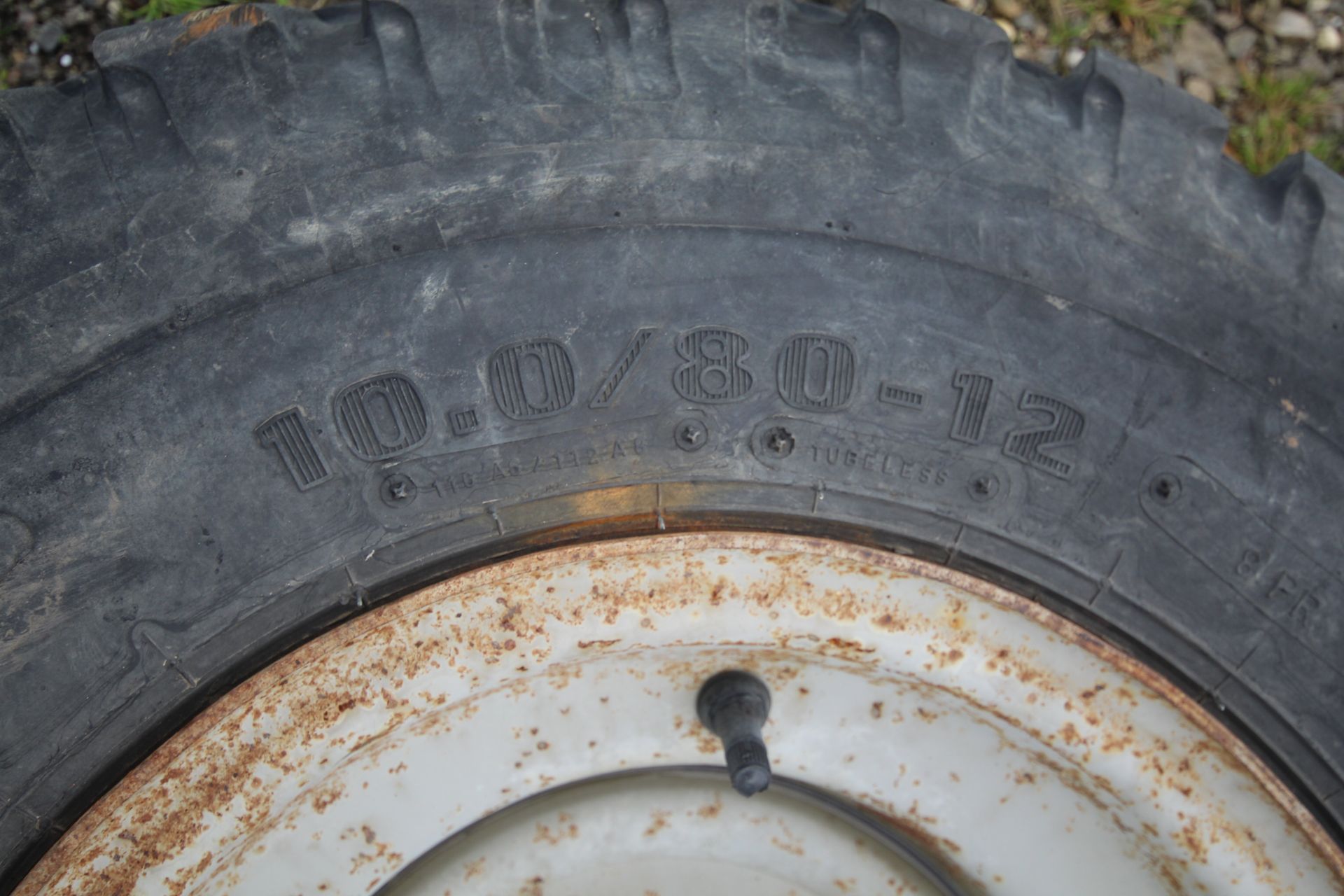 10.0/80-12 trailer wheel and tyre. V - Image 4 of 4