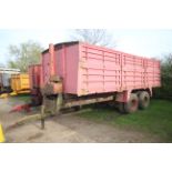 18T twin axle lorry conversion tipping trailer. With aluminium body. V