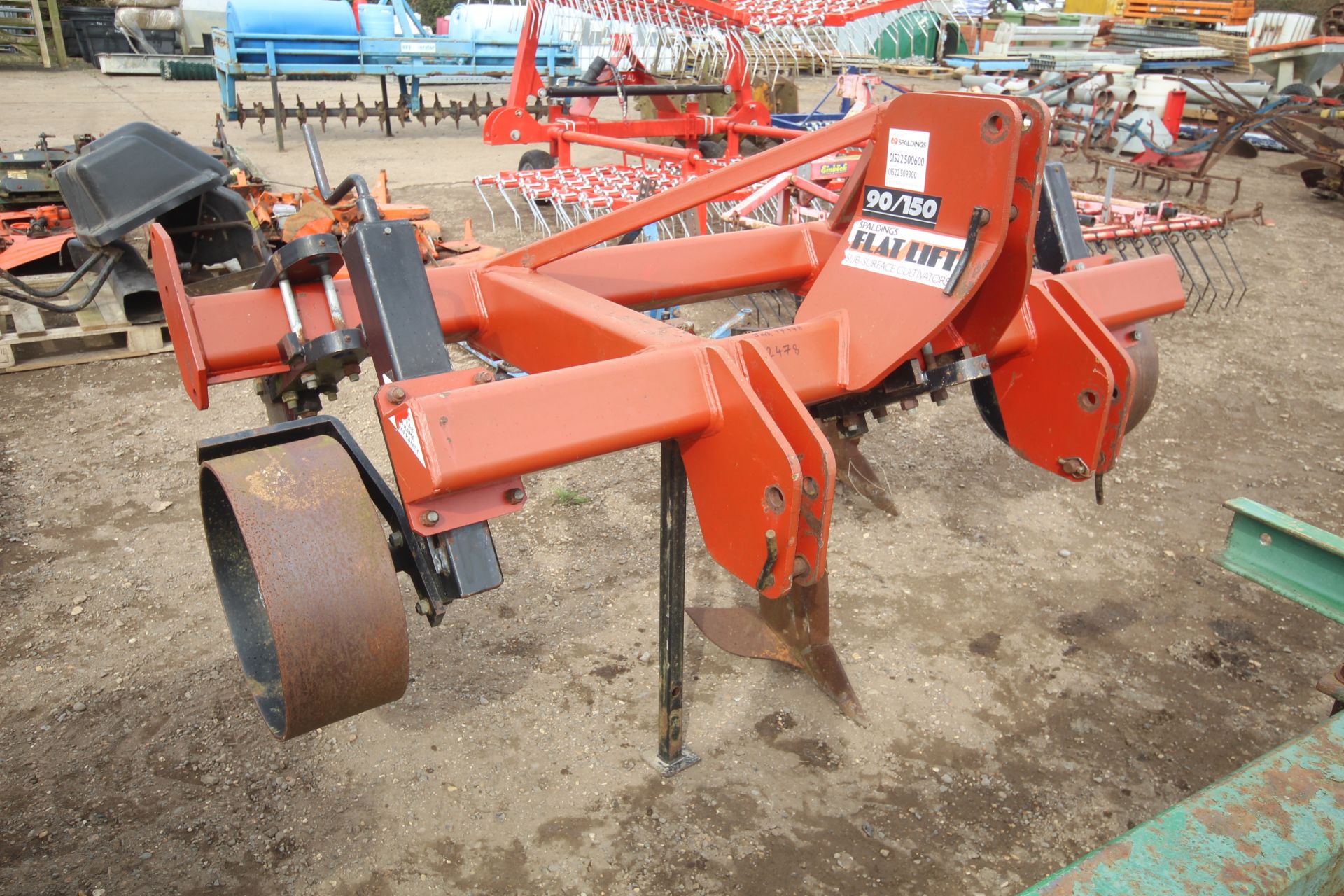 Spaldings 90/150 Flatlift three leg subsoiler. From a local deceased estate. Manual held.