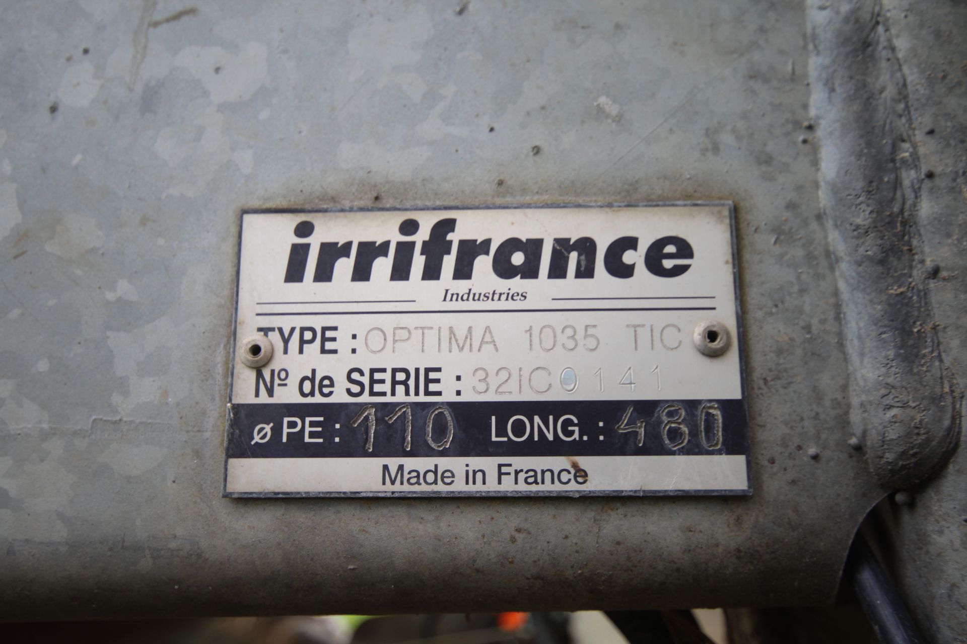 Irrifrance Javelin Optima 1035 110/480 irrigator. Owned from new. Used 2023 season. V - Image 45 of 46