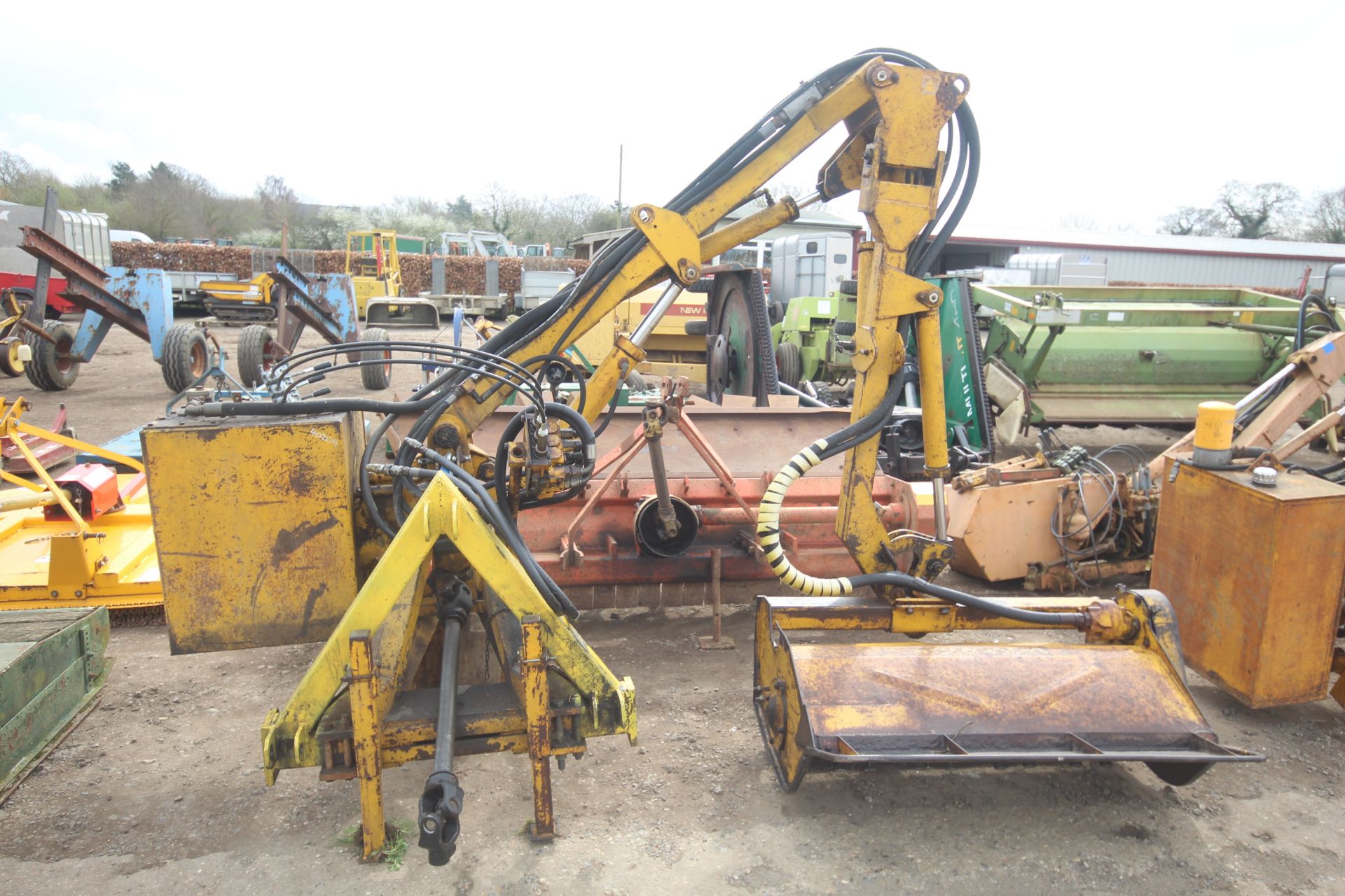 Bomford Super Trim 470 hedge cutter. With linkage conversion headstock and cable controlled spools.