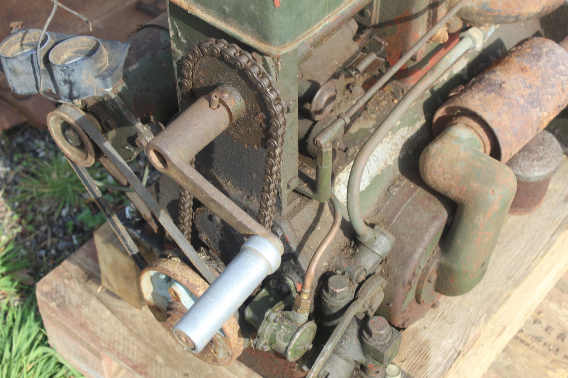 Stuart H2MR/70 2cyl diesel engine and gearbox. For spares or repair. - Image 6 of 13