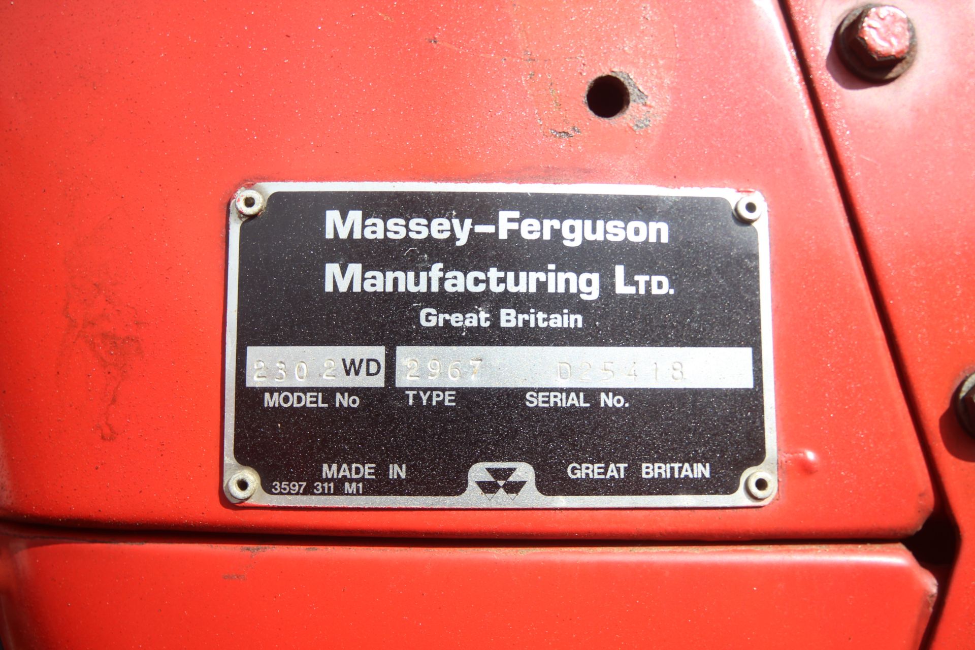 Massey Ferguson 230 2WD tractor. Registration N510 JGV. Date of first registration 23/10/1995. 5,032 - Image 40 of 47