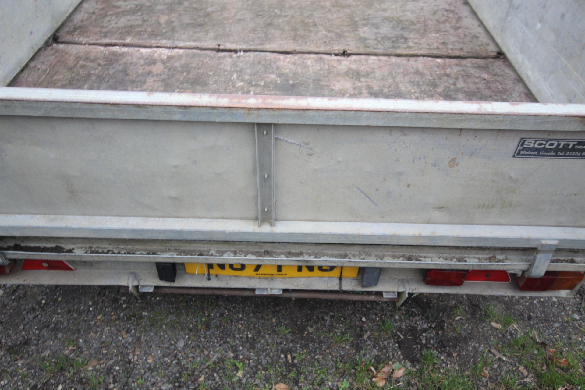 Ifor Williams LL166G 16ft twin axle flat bed trailer. Serial number 64791. With sides, spare - Image 21 of 35