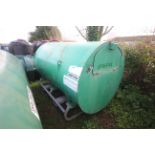 2,500L skid mounted diesel tank. With petrol driven pump. V