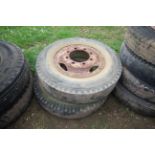 2x various trailer wheels and tyres.