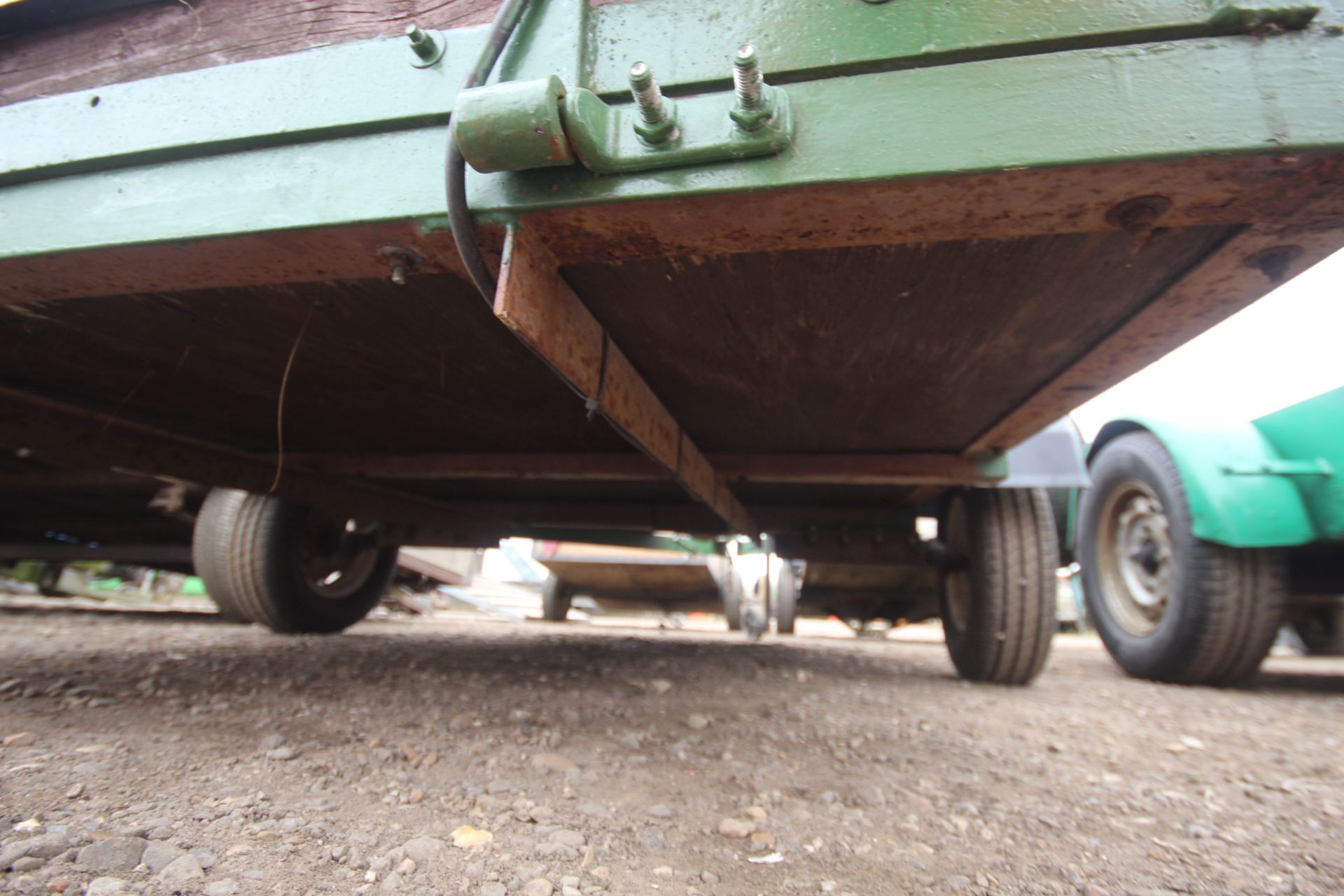 8ft x 4ft single axle car trailer. With ladder rack, lights and spare wheel. Key held. - Image 12 of 18