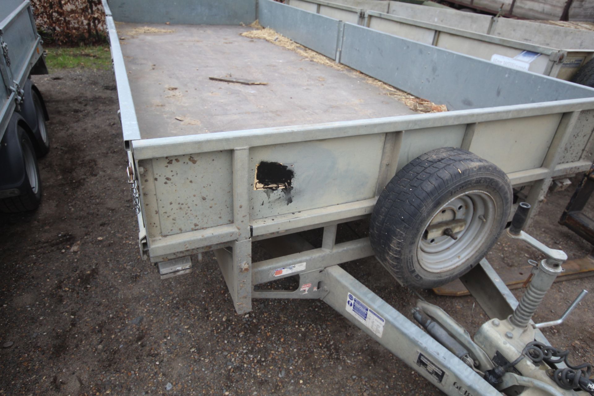 Ifor Williams 16ft twin axle flat bed trailer. With sides. V - Bild 29 aus 32