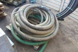 Quantity of various heavy duty hose/ water pipe.