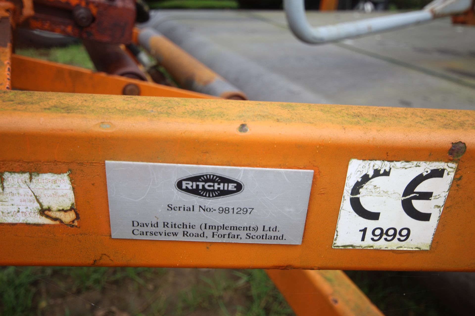 Ritchie Cook high capacity flat 8 belt sledge. 1999. Serial number 981 297. With baler drawbar, - Image 20 of 20