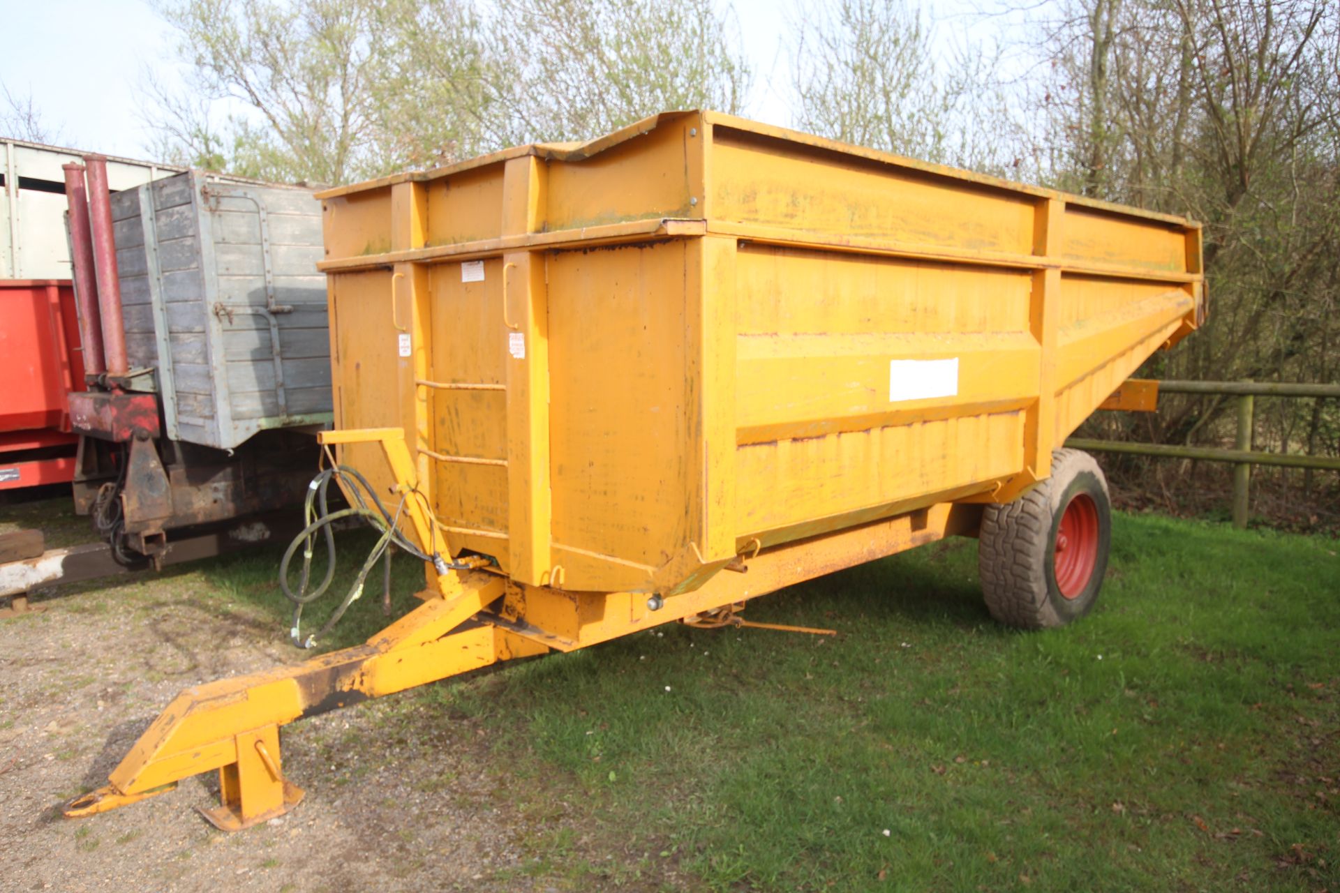 Richard Western 10T single axle dump trailer. 1992. With greedy boards and tailgate. Owned from new.