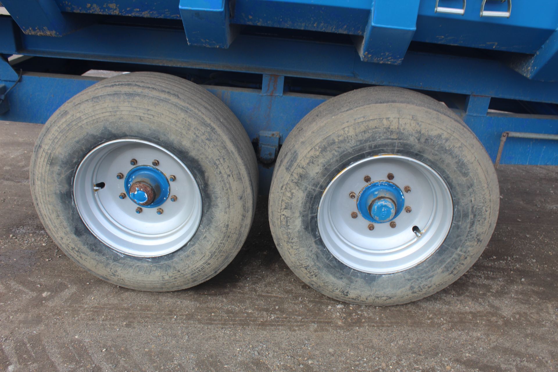 AS Marston 12T twin axle tipping trailer. With super single wheels and tyres and roll over sheet. - Image 34 of 50