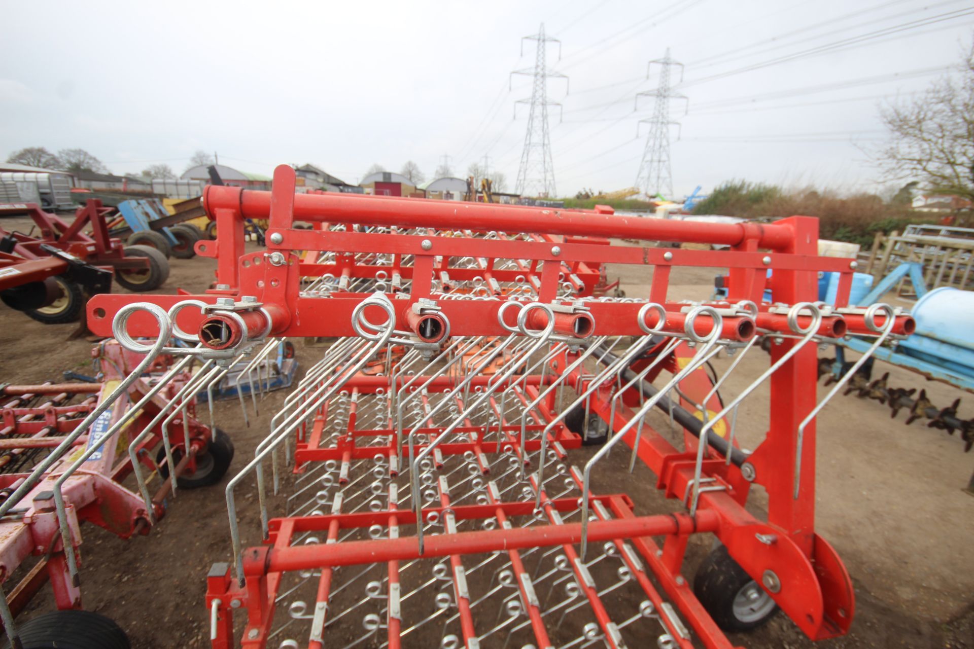 Jarmet 6m hydraulic folding grass harrow. - Image 13 of 16