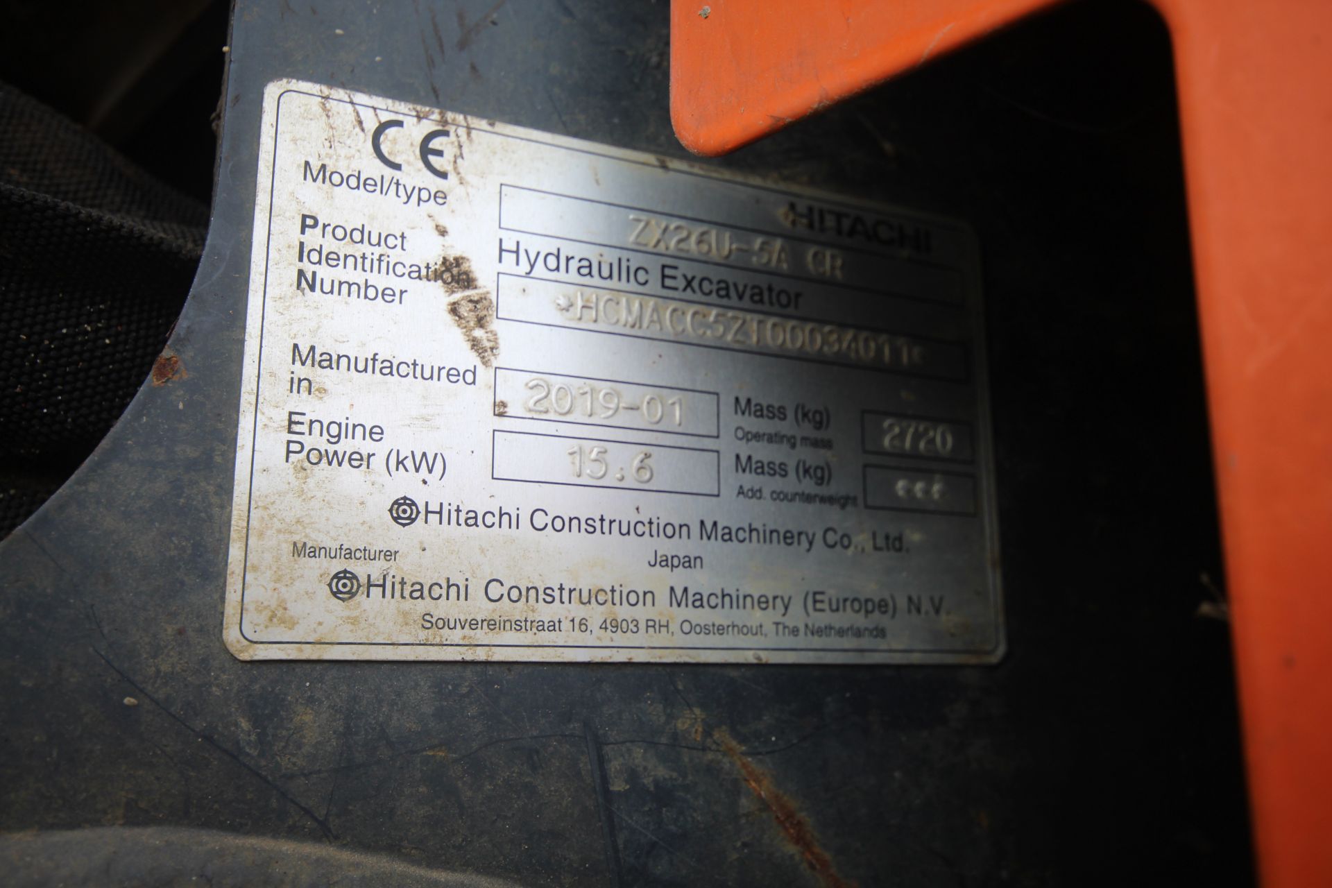 Hitachi Z-Axis 26U-5A 2.6T rubber track excavator. 2019. 2,120 hours. Serial number HCM - Image 61 of 61