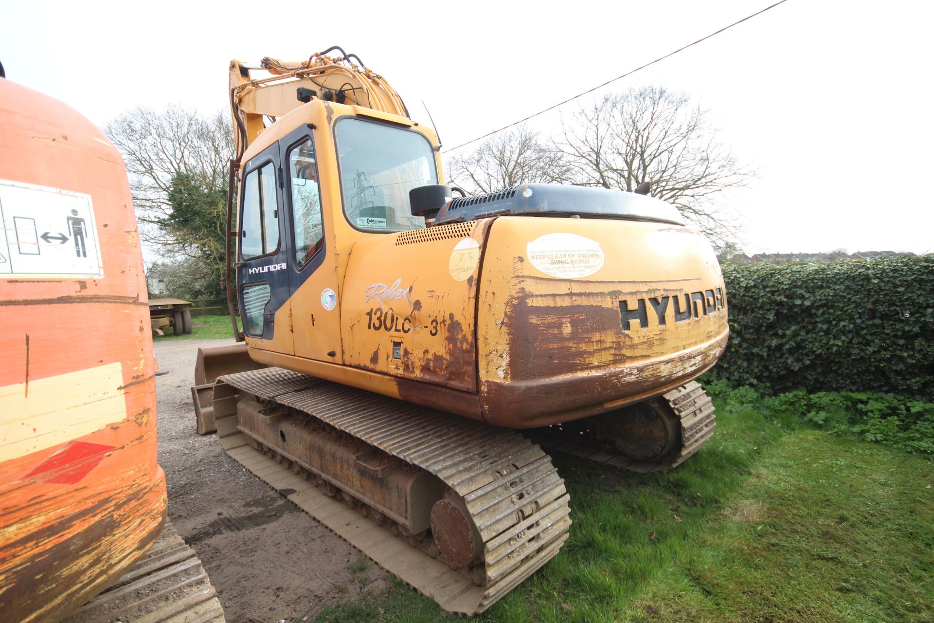 Hyundai Rolex 130 14T LCD-3 steel track excavator. Showing 4,963 hours. 20xx. With two buckets, twin - Image 3 of 70