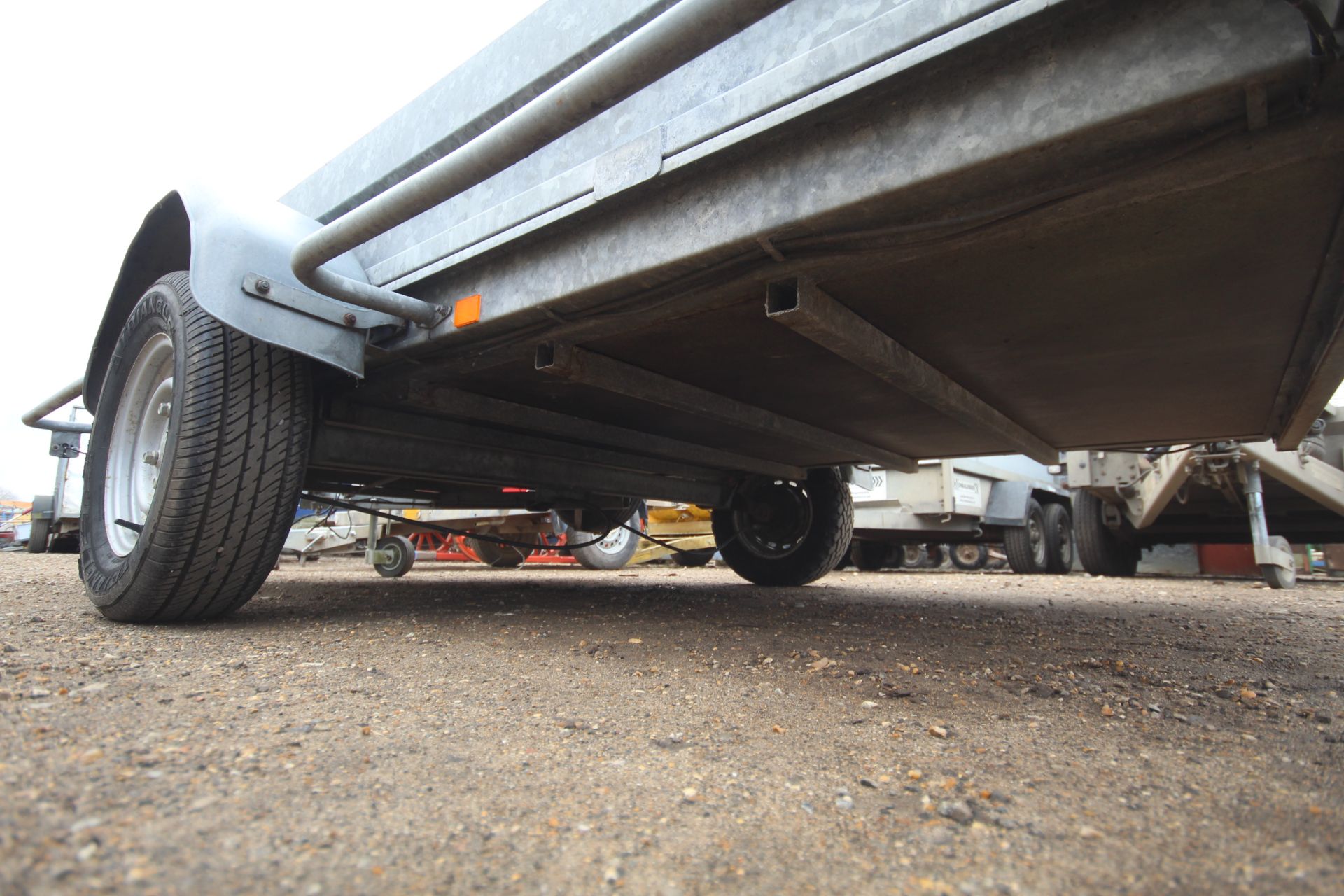 Lider 1T 10ft x 5ft 6in single axle tilt bed trailer. With brakes, bolt on sides, recent new tyres - Image 13 of 30