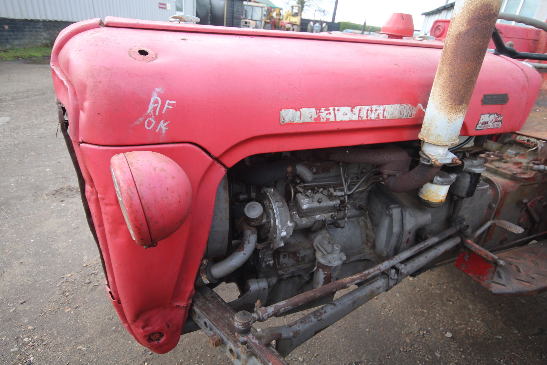 Massey Ferguson 35X 2WD tractor. 1963. Serial number SNMY313859. 11-28 rear wheels and tyres. - Image 9 of 43